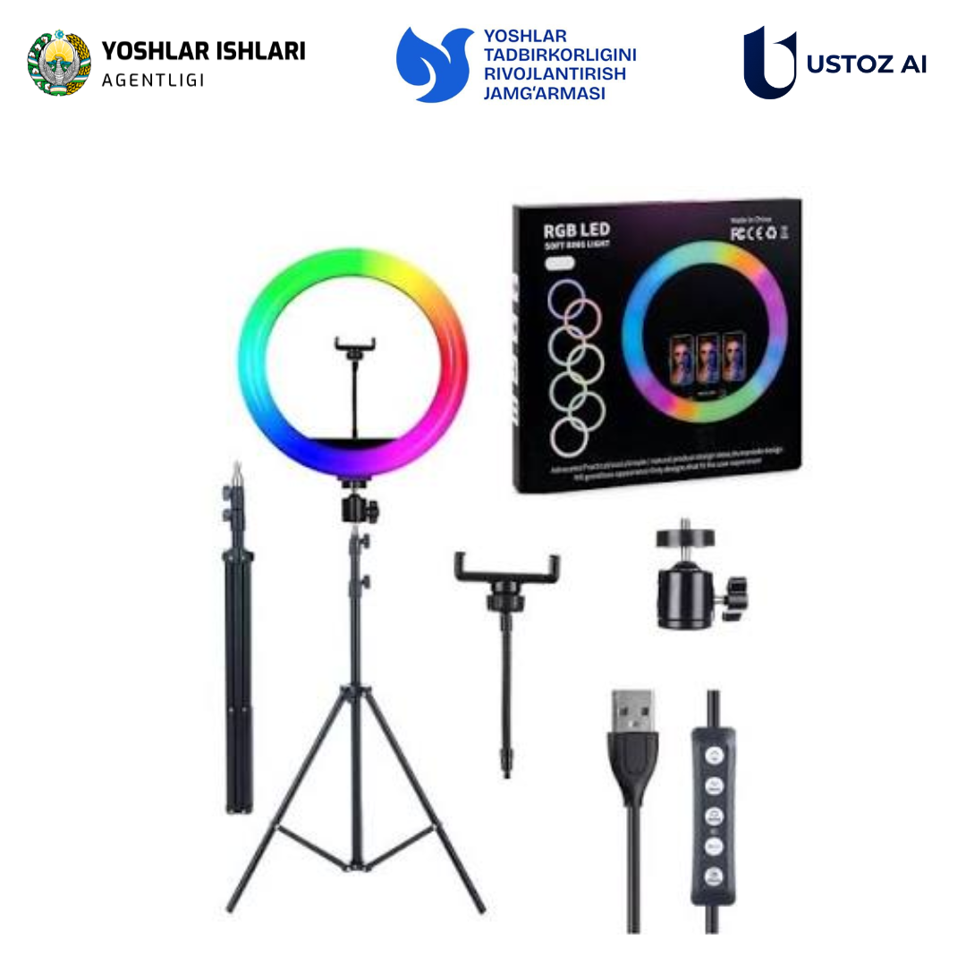 Shtativli LED selfi lampa