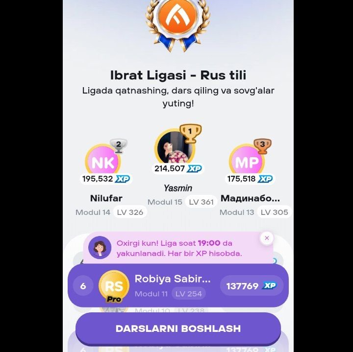 Alhamdulillah ❤️🔥 Ibrat academy da 5-dan 12- oktyabrgacha bo'lgan Rus tili…