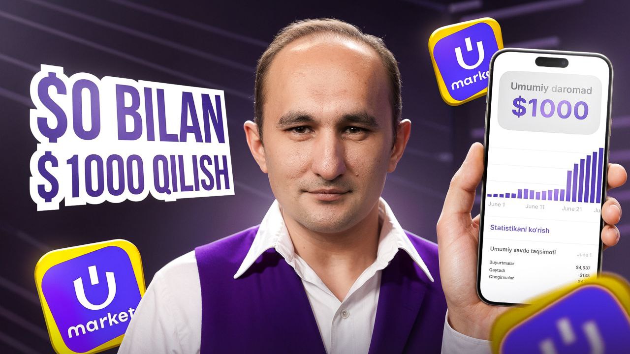 $0 bilan Uzumdan $1000 topishning