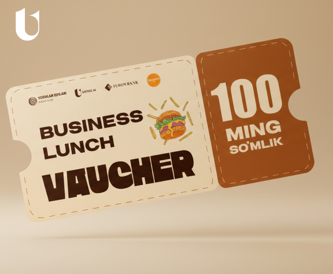 Faunders cafe'da biznes lunch uchun vauchuer